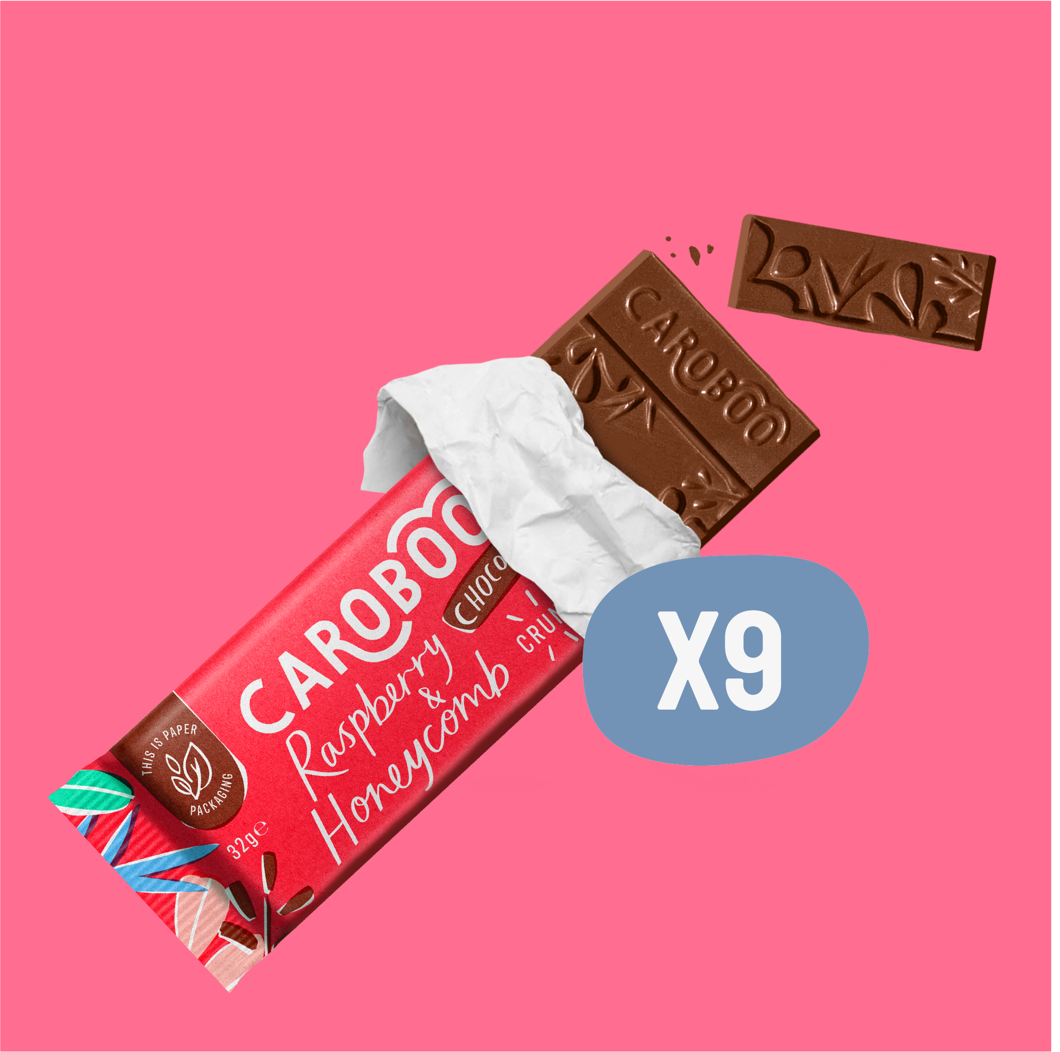 Mega Raspberry & Honeycomb Crunch Pack X9